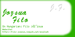 jozsua filo business card